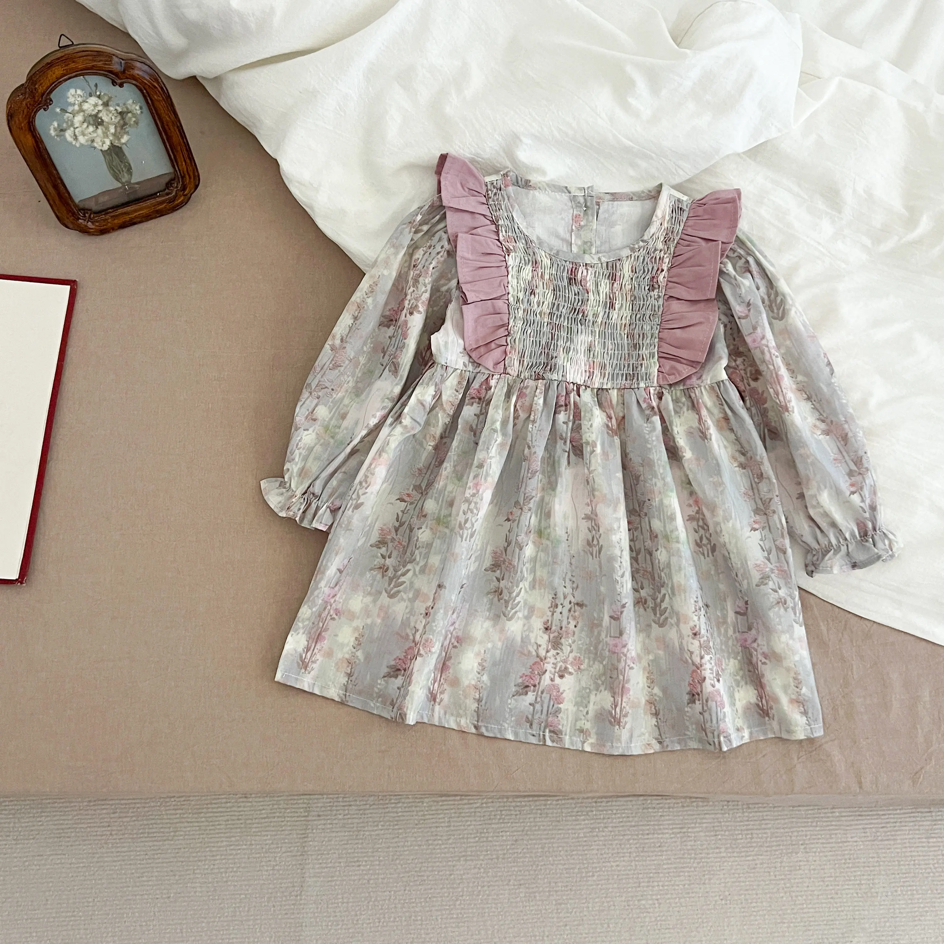 New Baby Girl Princess Dress Children Outfits Sweet Printing Clothes Spring Autumn Kids Toddler Girl Dresses Infant Baby Clothes