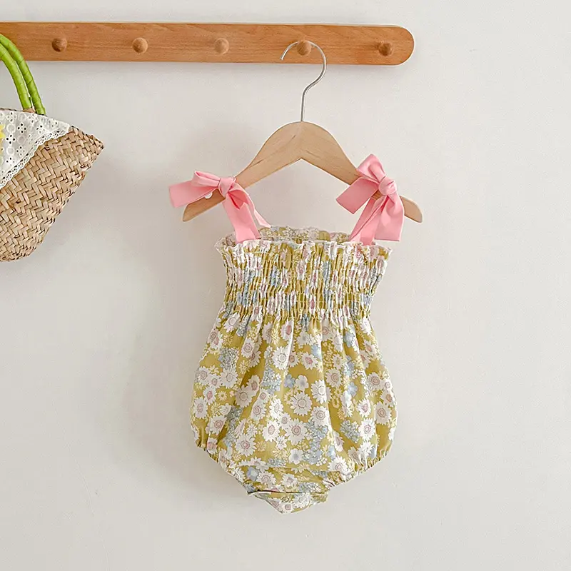 2024 Sister Baby Girl Clothes Girls Dress Summer New Baby Girls Summer Suspender Dresses Sleeveless Sister Flower Princess Dress