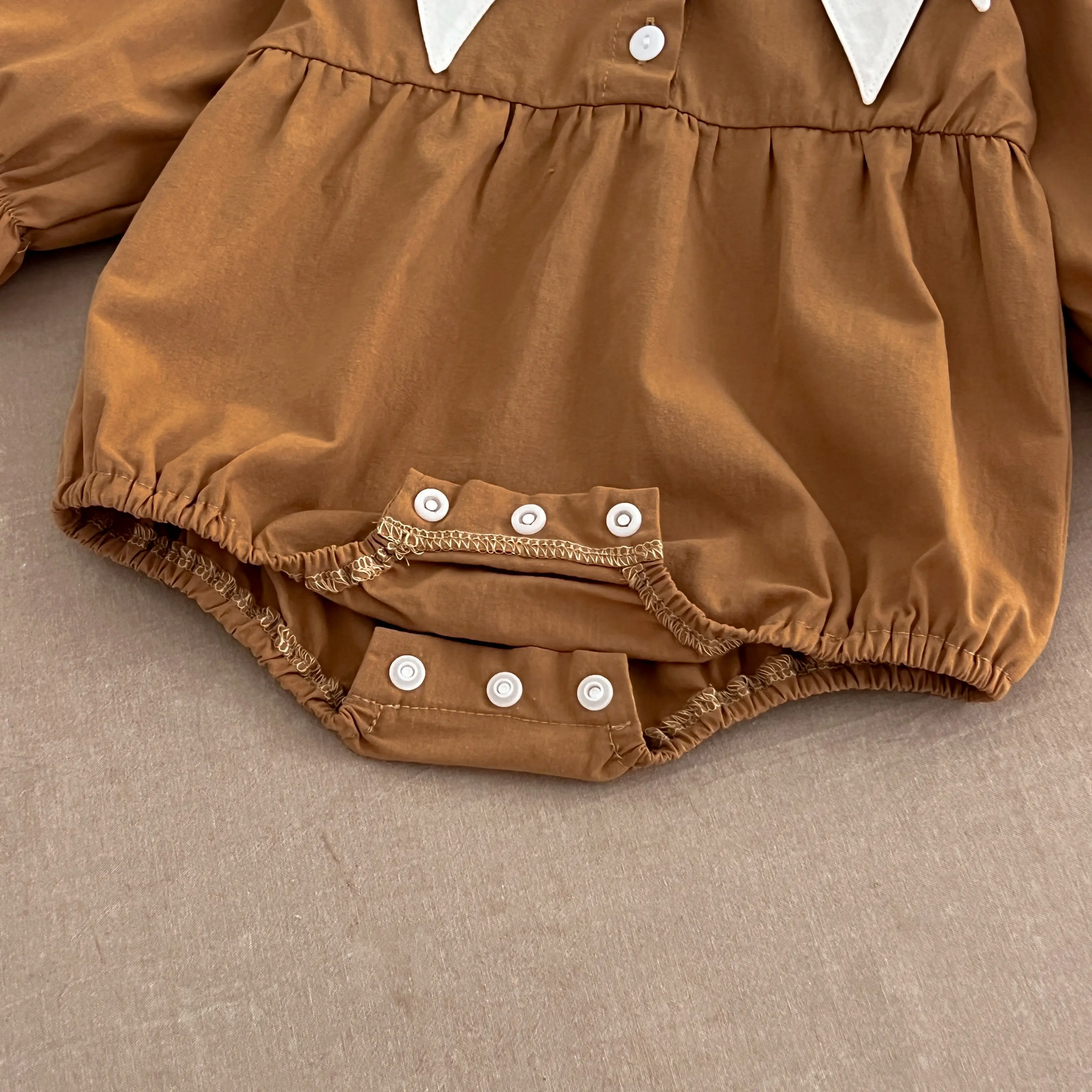 Infant Baby Girls Romper Newborn Clothing Solid Personalized Collar Cotton Rompers for Kids Baby Jumpsuit Playsuit Baby Clothes