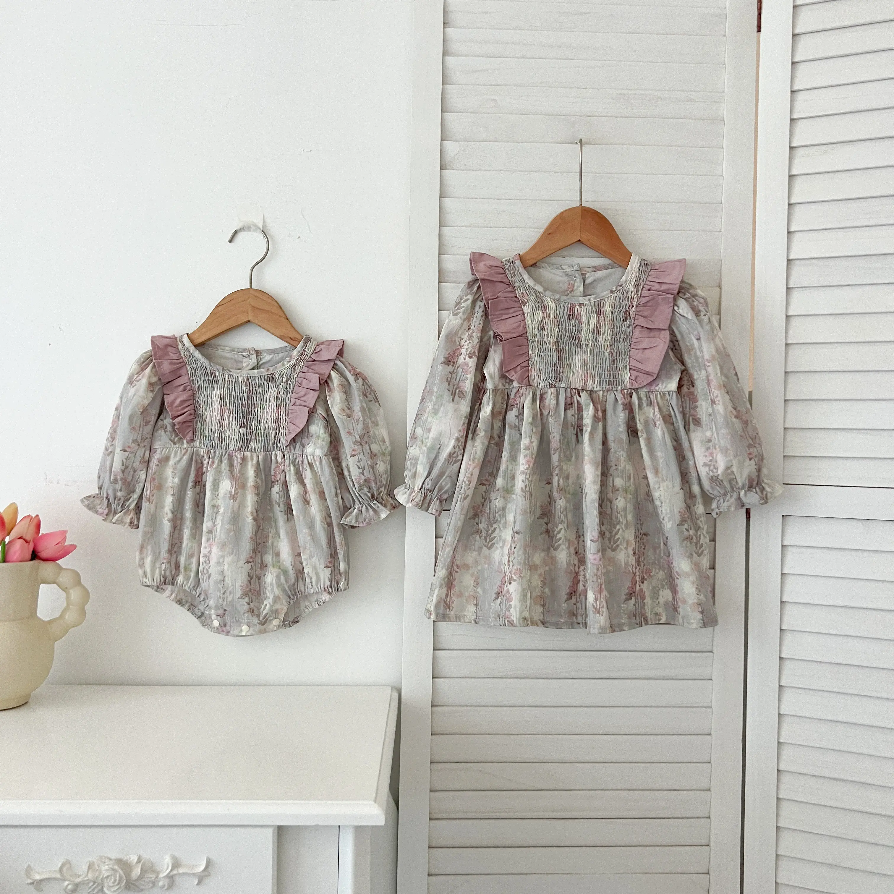 New Baby Girl Princess Dress Children Outfits Sweet Printing Clothes Spring Autumn Kids Toddler Girl Dresses Infant Baby Clothes