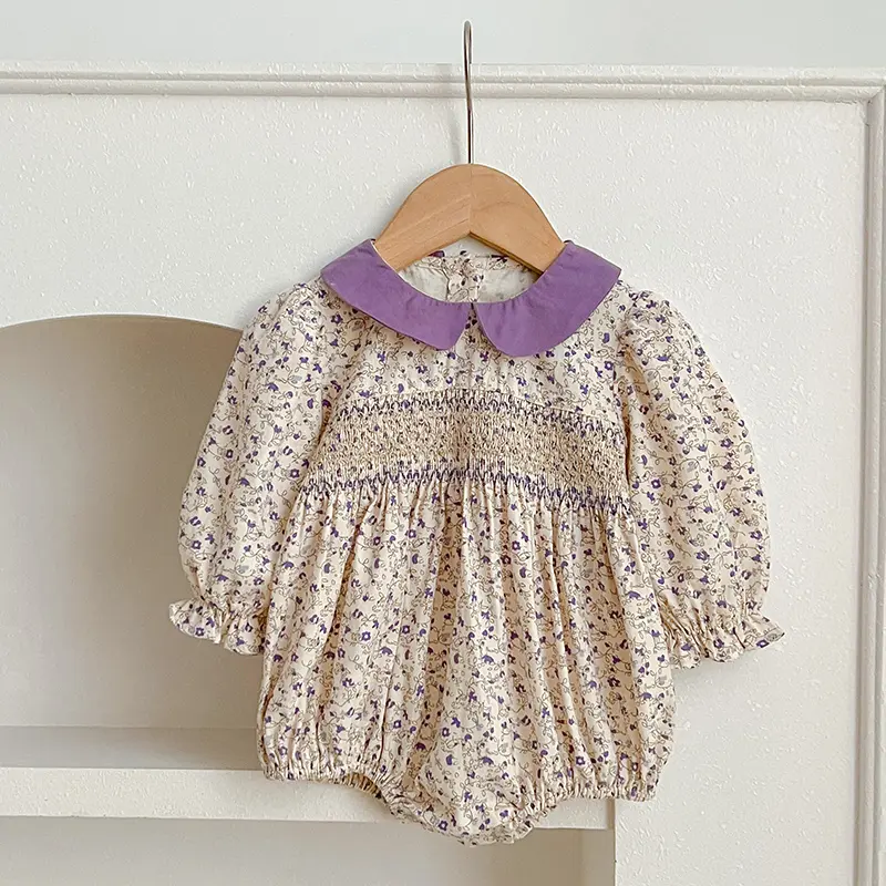 Spring Baby Girl Rompers Long Sleeve Romper Jumpsuits  Baby Girl Clothes One-piece New Fashion Cotton Newborn Baby Girl Clothes