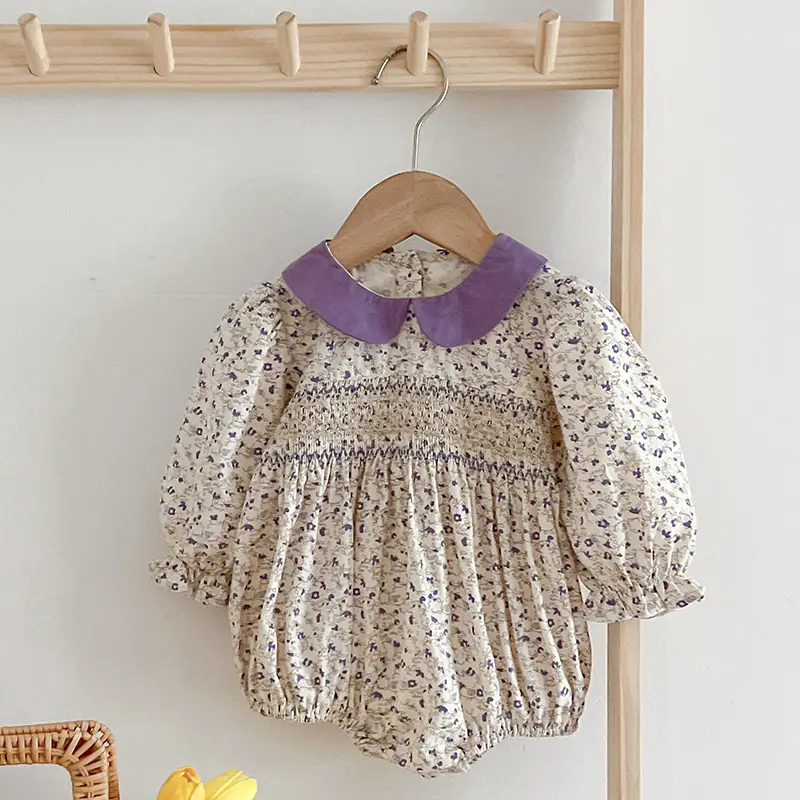 Spring Baby Girl Rompers Long Sleeve Romper Jumpsuits  Baby Girl Clothes One-piece New Fashion Cotton Newborn Baby Girl Clothes