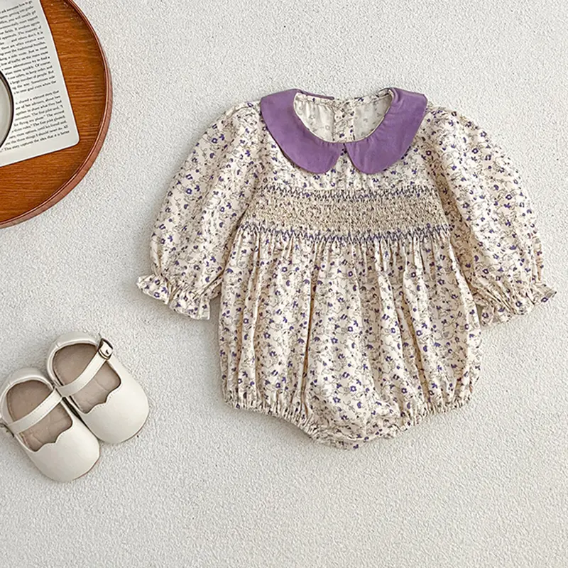 Spring Baby Girl Rompers Long Sleeve Romper Jumpsuits  Baby Girl Clothes One-piece New Fashion Cotton Newborn Baby Girl Clothes