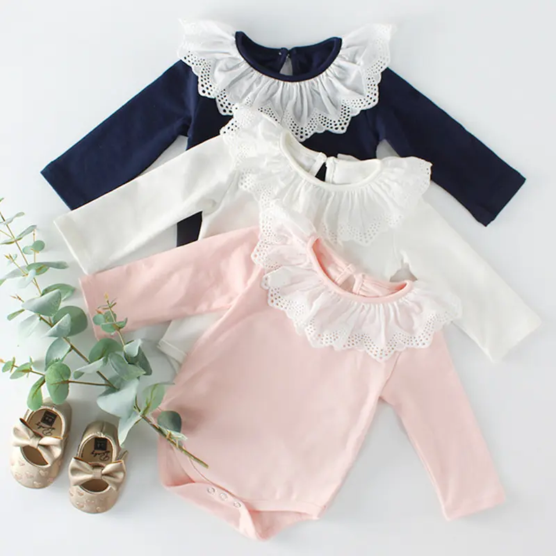 Autumn Baby Girl Romper Long Sleeve Clothes Girls Lace Clothing Newborn Baby Rompers For Girls Jumpsuit Cotton Baby Boys Romper