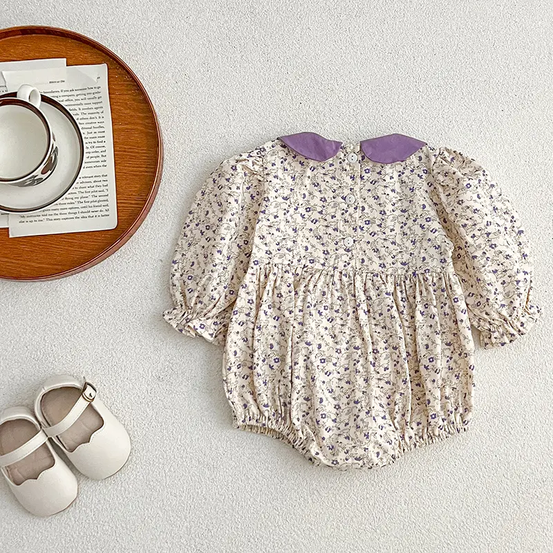 Spring Baby Girl Rompers Long Sleeve Romper Jumpsuits  Baby Girl Clothes One-piece New Fashion Cotton Newborn Baby Girl Clothes