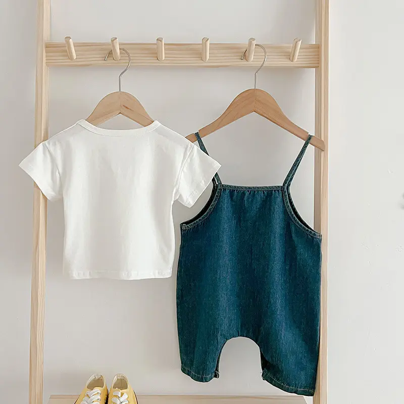Summer Baby Boy Girl Romper Denim Baby Boy Girl Romper Cowboy Sleeveless Jumpsuit Toddler Blue Boy Casual Costume Baby Romper
