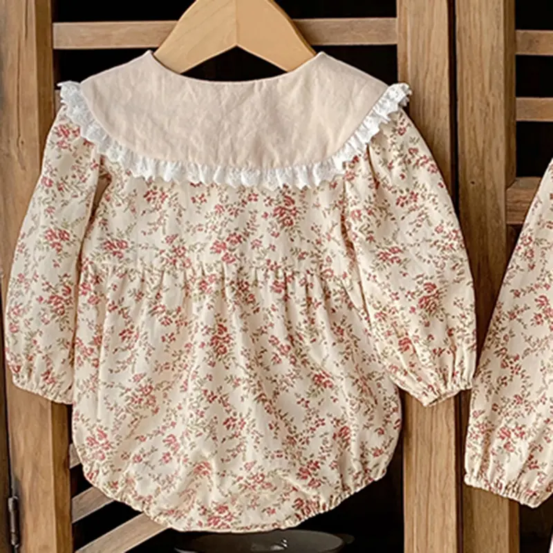 Autumn Baby Girls Rompers Infant Baby Girls Jumpsuits Long Sleeve Clothes Spring Flower Princess Rompers Newborn Kids Clothes