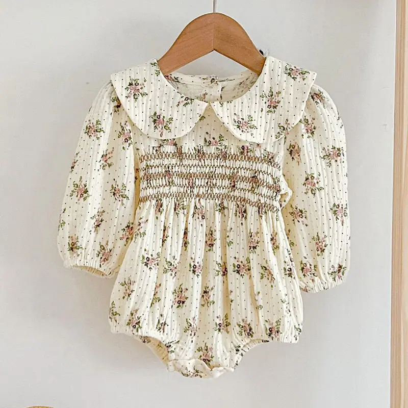 Autumn Newborn Kids Baby Girls Long Sleeve Sweet Print Princess Rompers New Infant Kids Baby Girls Rompers Clothes