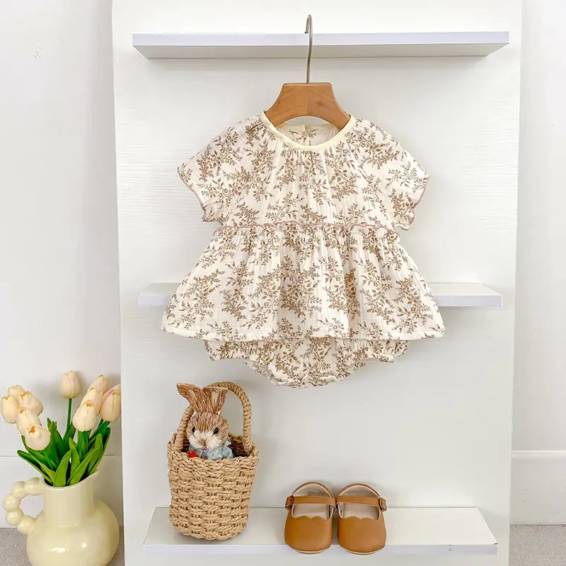0-24M Baby Girls Clothing New Summer Clothing Toddler Baby Girls Jumpsuit Fashion Flowers Cotton Infant Baby Girls Bodysuits