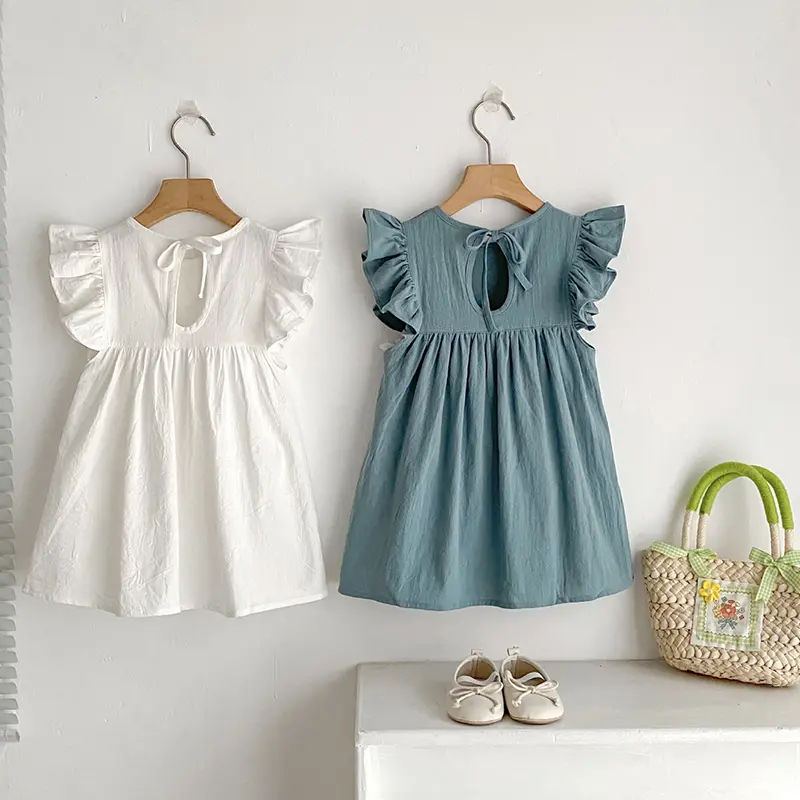 2025 New Summer Girls Dress Strap Plaid Casual Dresses Sleeveless Party Princess Dress Cute Children's Baby Kids Girls Clothing