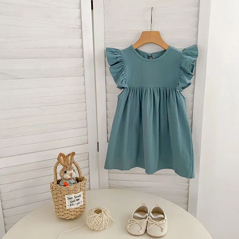 2025 New Summer Girls Dress Strap Plaid Casual Dresses Sleeveless Party Princess Dress Cute Children's Baby Kids Girls Clothing