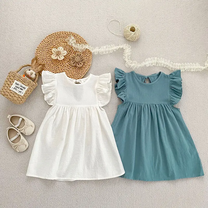 2025 New Summer Girls Dress Strap Plaid Casual Dresses Sleeveless Party Princess Dress Cute Children's Baby Kids Girls Clothing