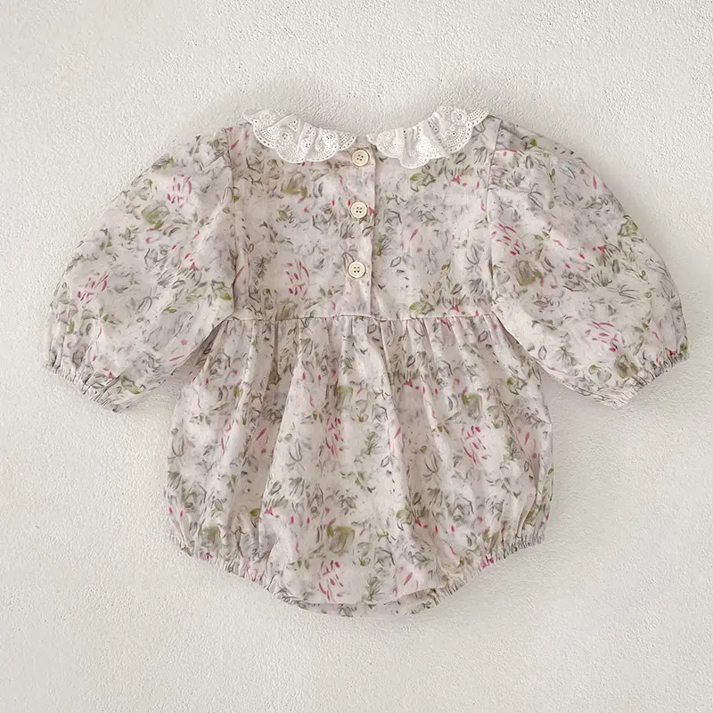 Baby Clothes Baby Girl Corduroy Romper Long Sleeve Clothing Romper Newborn Cotton Floral Girls Bodysuit Infant One Piece Clothes
