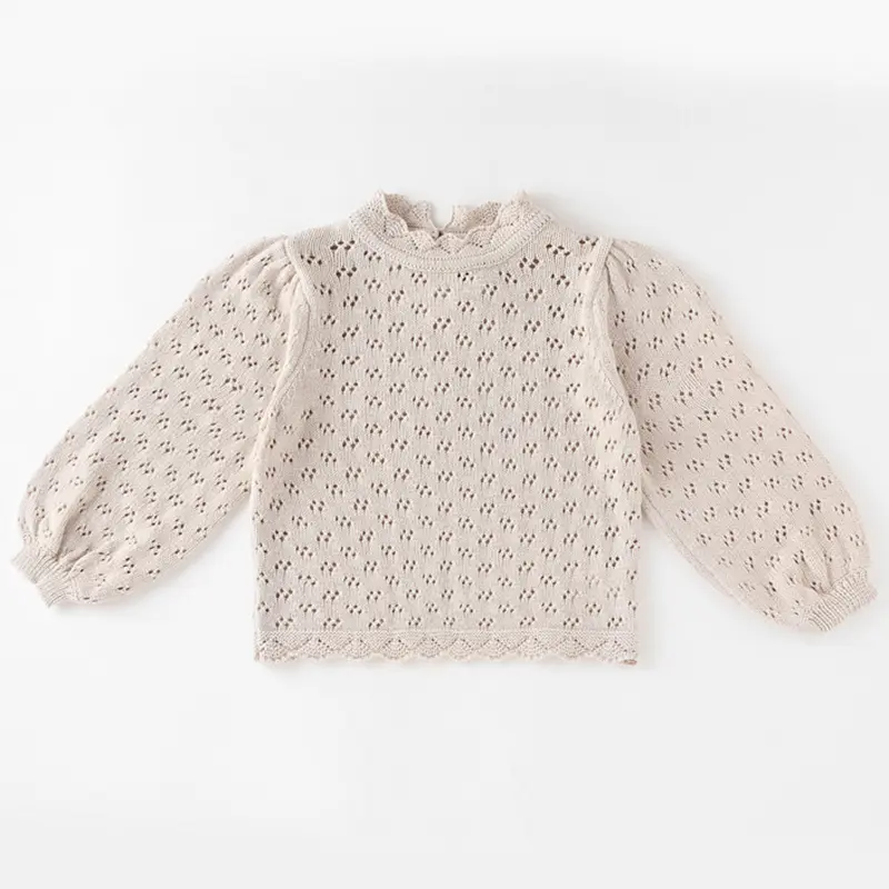 Autumn Children Baby Loose Sweater Knit Winter Hollowed Out Baby Girl Clothes Round Neck Kids Toddler Girl Pullover Baby Outer