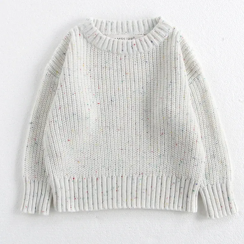 Autumn Kids Sweaters Chunky Knit Girls Sweater Colorfu Cotton Spring Winter Long Sleeve Boys Pullover Warm Knitwear Baby Clothes
