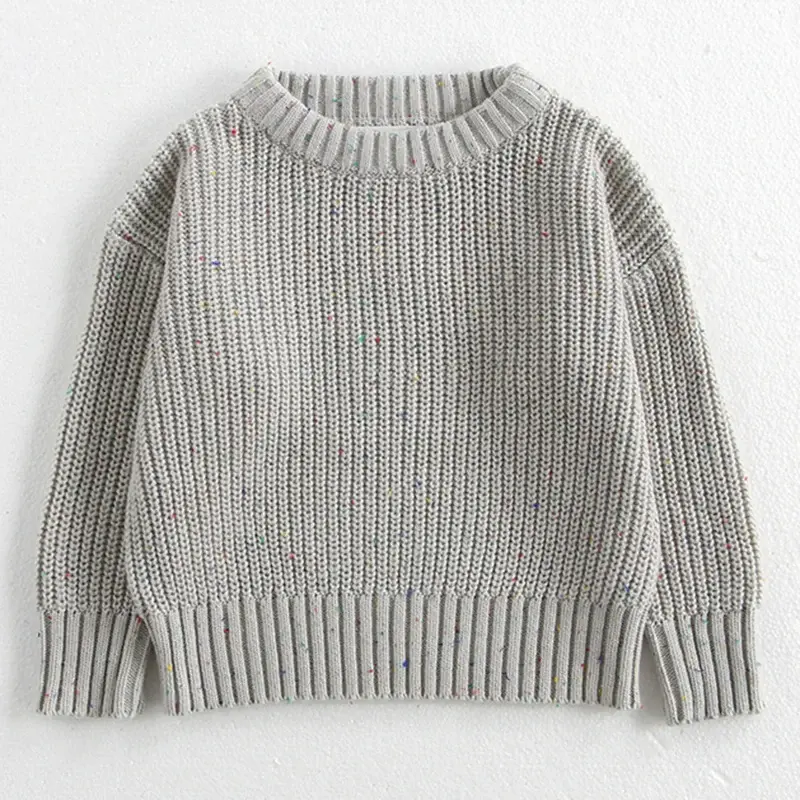 Autumn Kids Sweaters Chunky Knit Girls Sweater Colorfu Cotton Spring Winter Long Sleeve Boys Pullover Warm Knitwear Baby Clothes