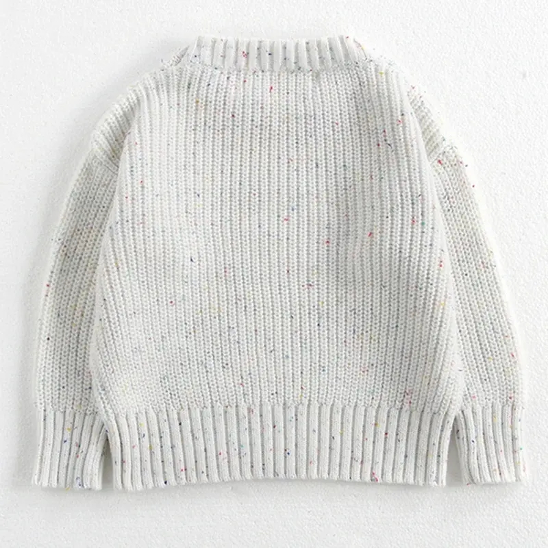 Autumn Kids Sweaters Chunky Knit Girls Sweater Colorfu Cotton Spring Winter Long Sleeve Boys Pullover Warm Knitwear Baby Clothes