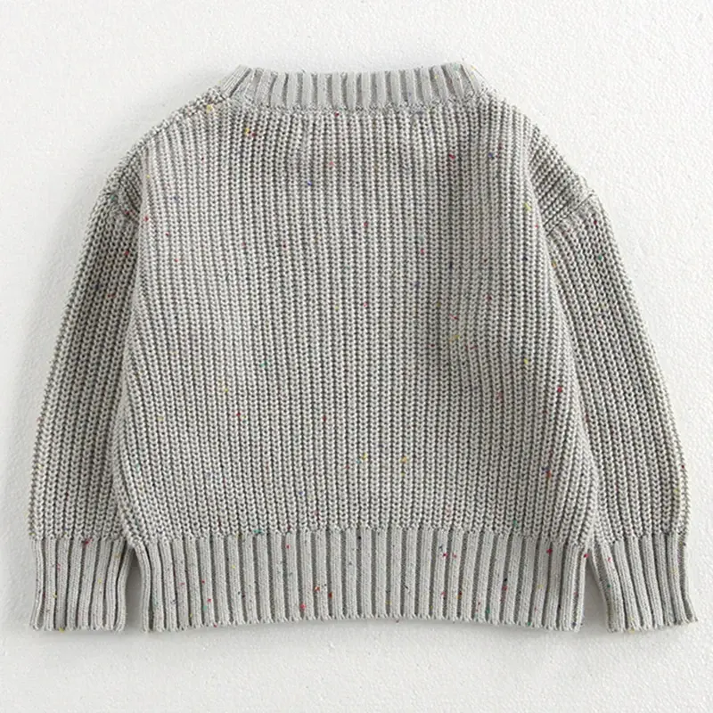Autumn Kids Sweaters Chunky Knit Girls Sweater Colorfu Cotton Spring Winter Long Sleeve Boys Pullover Warm Knitwear Baby Clothes