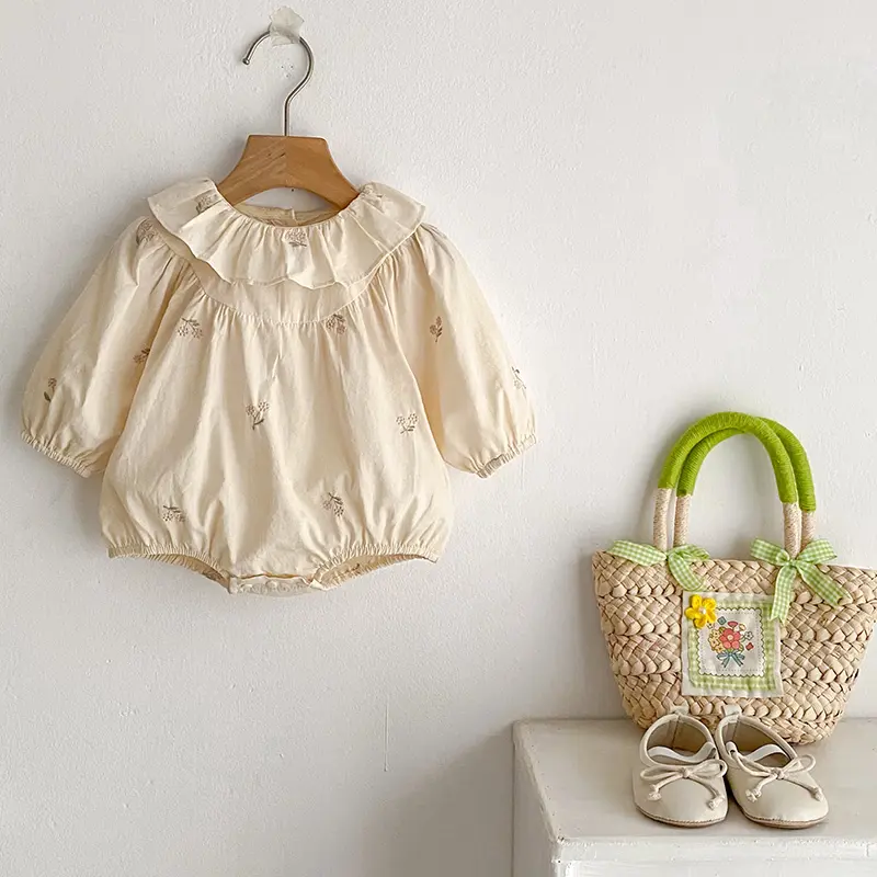 Sisters Clothes Infant Baby Girls Dress Rompers Sisters Dress Kids Baby Girls Embroidered Flowers Princess Dress Clothes Rompers
