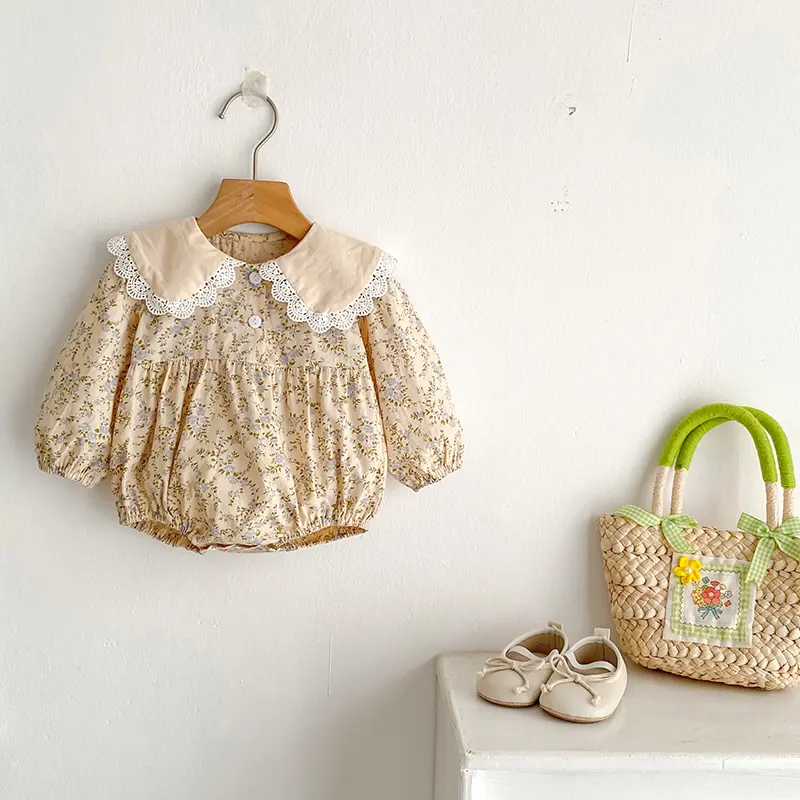 0-6Y Baby Girls Sister Clothes Toddler Baby Rompers Princess Dresses Children Girls Long Sleeves Floral Printed Dresses Clothes