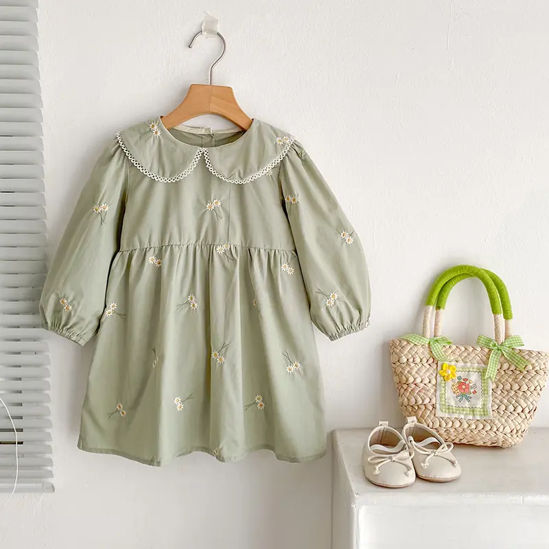 Sisters Clothes Infant Baby Girls Ruffled Dress Rompers Sisters Baby Girls Flower Print Princess Dress Family Clothes Rompers