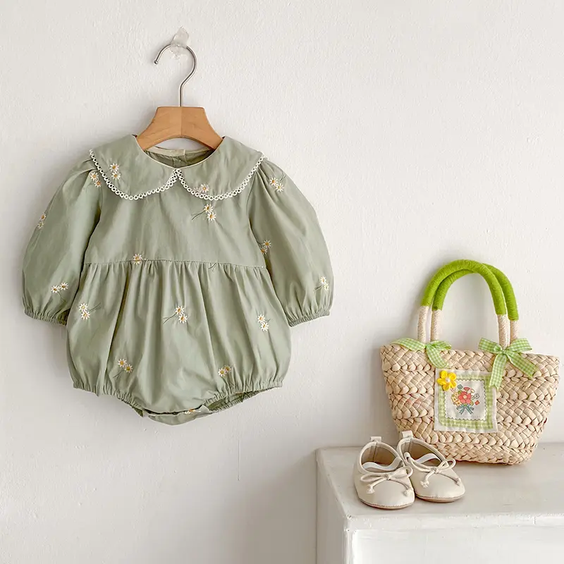 Sisters Clothes Infant Baby Girls Ruffled Dress Rompers Sisters Baby Girls Flower Print Princess Dress Family Clothes Rompers