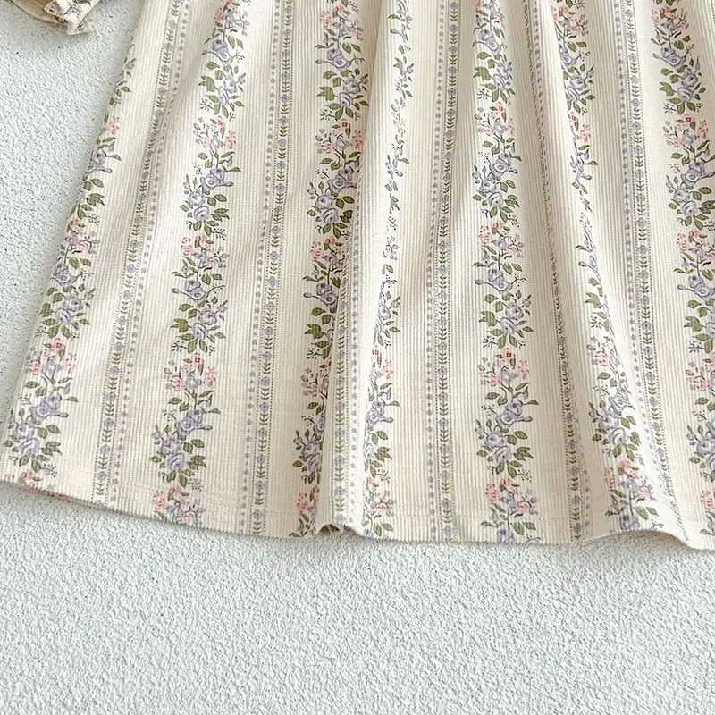 Spring Kids Baby Girls Long Sleeve Flower Printing Princess Dress Autumn New Baby Girls Sweet Dress Children Clothes Dress