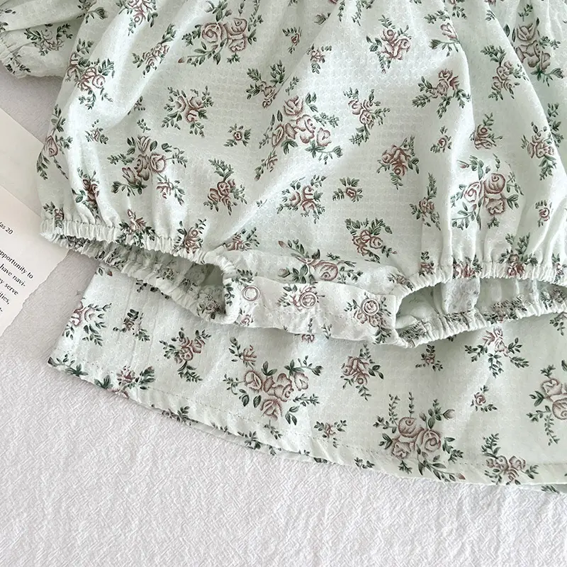 New Newborn Kids Baby Girls Long Sleeve Sweet Printing Princess Rompers Spring Autumn Infant Kids Baby Girls Rompers Clothes