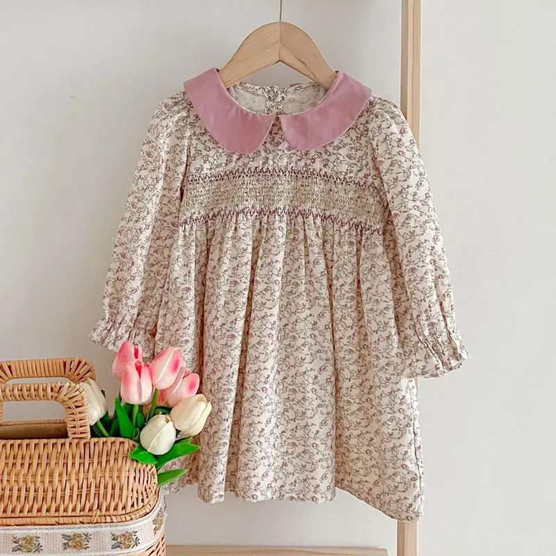 Spring Kids Baby Girls Long Sleeve Sweet Printing Princess Dress New Autumn Kids Baby Girls Dress Children Clothes Dress