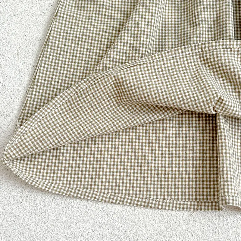Spring Kids Baby Girls Long Sleeve Sweet Grid Embroider Princess Dress New Autumn Kids Baby Girls Dress Children Clothes Dress