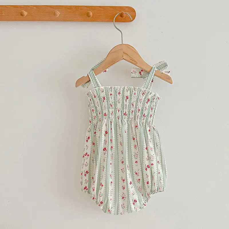 Sister Dress Summer Newborn Sweet Baby Girls Jumpsuit Toddler Baby Girls Sleeveless Flower Print Princess Dress Sister Clothes