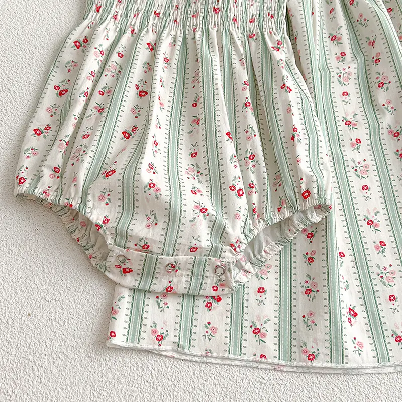 Sister Dress Summer Newborn Sweet Baby Girls Jumpsuit Toddler Baby Girls Sleeveless Flower Print Princess Dress Sister Clothes