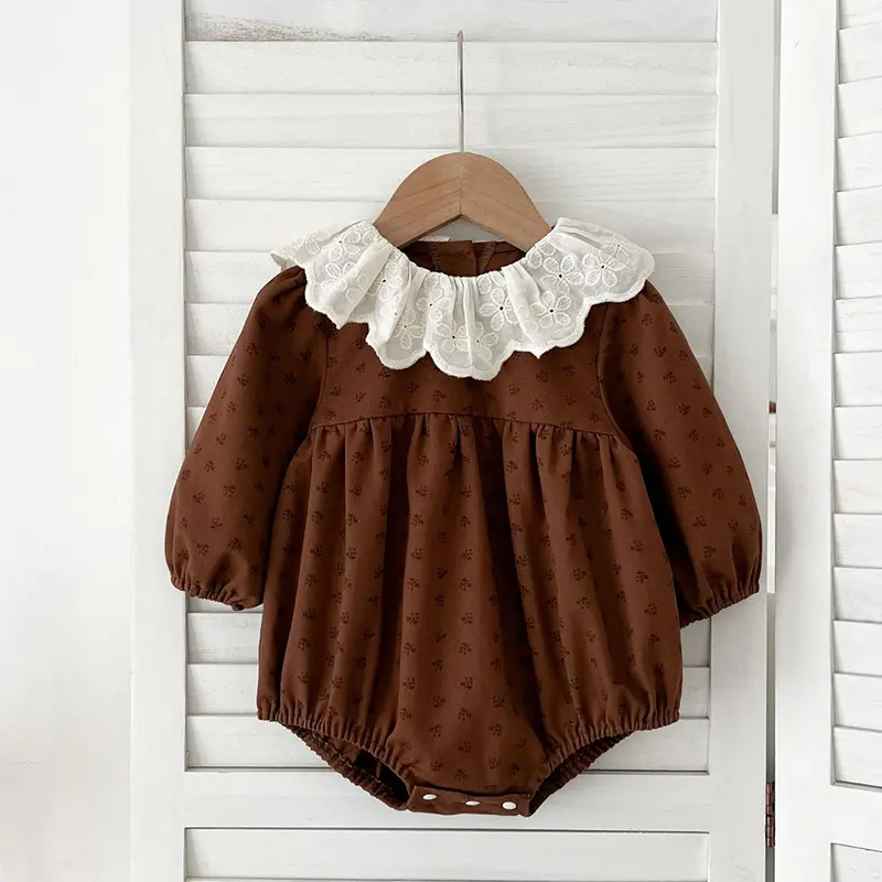 0-2 Years Newborn Baby Girls Clothing Floral Long Sleeves Toddler Jumpsuit Spring Infant Romper Baby Girl Clothes Baby Bodysuit