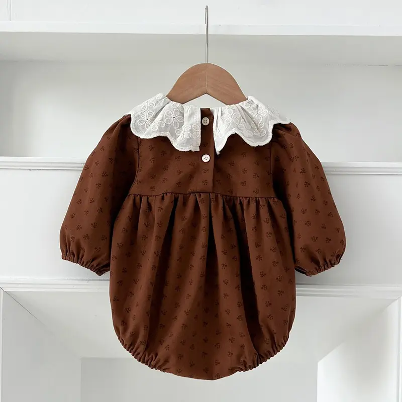 0-2 Years Newborn Baby Girls Clothing Floral Long Sleeves Toddler Jumpsuit Spring Infant Romper Baby Girl Clothes Baby Bodysuit