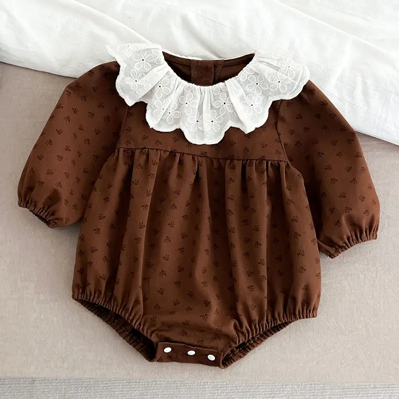 0-2 Years Newborn Baby Girls Clothing Floral Long Sleeves Toddler Jumpsuit Spring Infant Romper Baby Girl Clothes Baby Bodysuit
