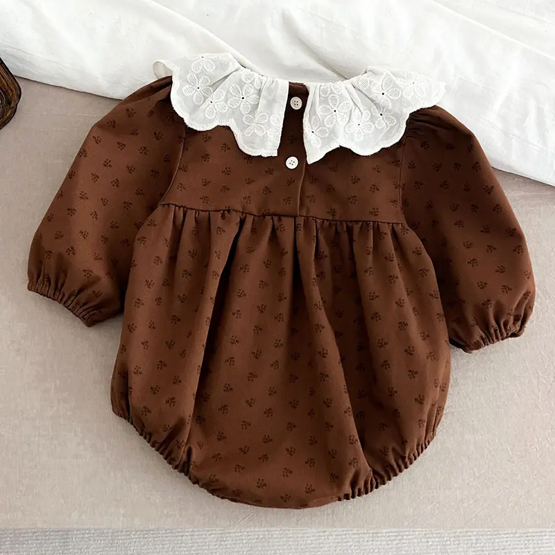 0-2 Years Newborn Baby Girls Clothing Floral Long Sleeves Toddler Jumpsuit Spring Infant Romper Baby Girl Clothes Baby Bodysuit