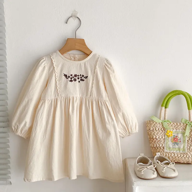 Sisters Dress Autumn Kids Baby Girls Retro Embroidery Sisters Lace Dress Infant Rompers Kids Baby Girls Princess Clothes Rompers