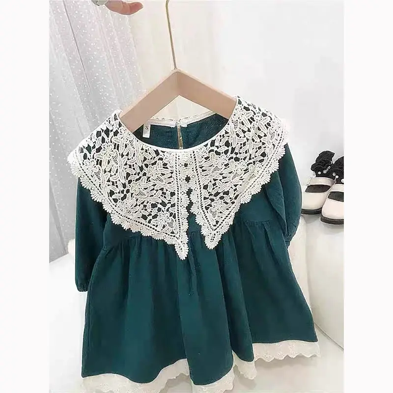 1-6Y Baby Girl Christmas Dress Fashion Autumn Dress Lace Princess Style   Dress Comfortable Fabric Outgoing Party Wear Clothing