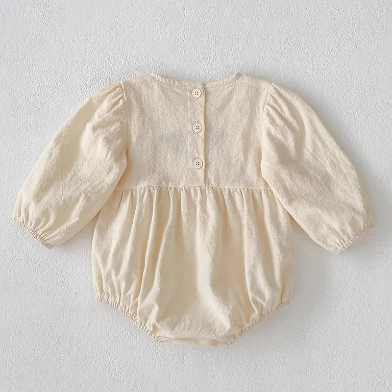 Girls Baby Embroidered Princess Jumpsuit Long Sleeve Thin Style Spring Autumn Children Clothing Cotton Infant Baby Girls Romper
