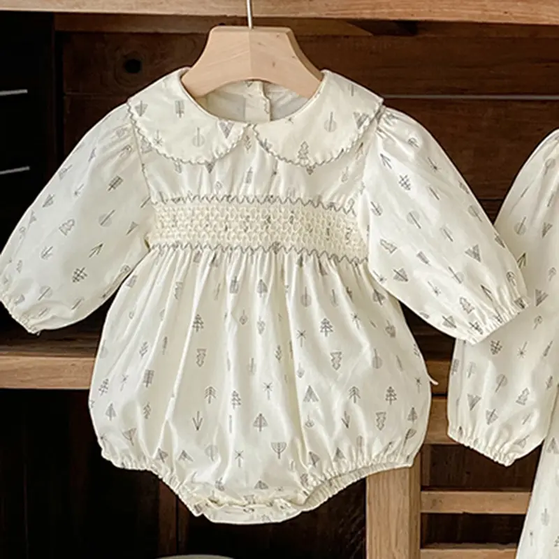New Autumn Infant Kid Baby Girls Rompers Newborn Kids Baby Girls Rompers Long Sleeve Sweet Print Princess Rompers Cotton Clothes