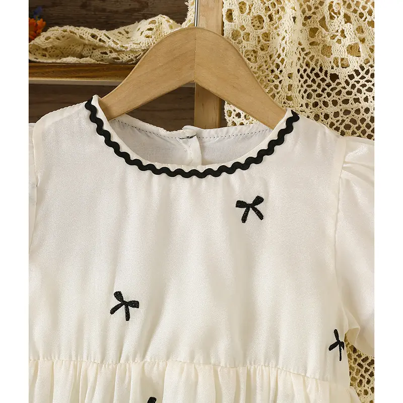 Summer Baby Party Princess Romper Puff Sleeve Children Clothes Infant Baby Girl Bodysuits Cotton Bow Embroidery Climbing Suit