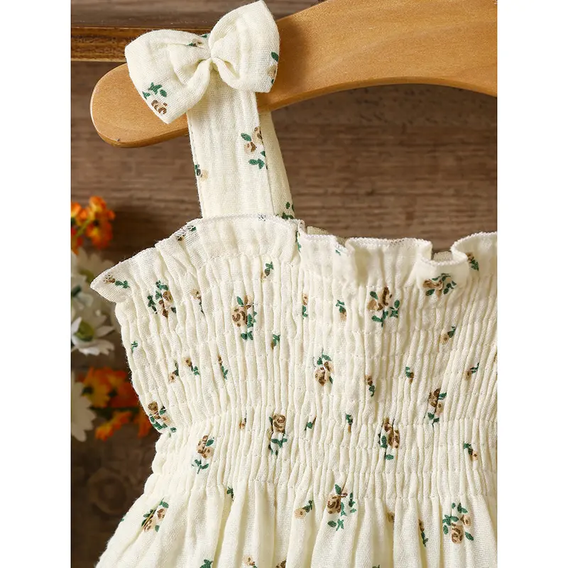 Summer  Infant Girls Cotton Floral Infant Newborn Baby Girls Bodysuit Active Floral Babe Camisole One Piece Baby Girls Clothes