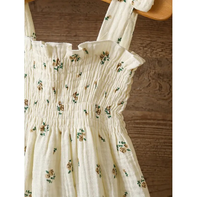 Summer  Infant Girls Cotton Floral Infant Newborn Baby Girls Bodysuit Active Floral Babe Camisole One Piece Baby Girls Clothes
