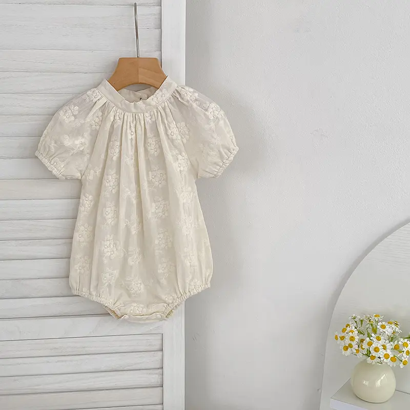 0-3Yrs Summer Baby Clothes Newborn Girls Rompers Cotton Embroidery Baby Girls Bodysuit Infant Girls Outfits Girl Bodysuit Korean