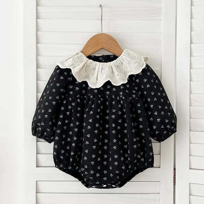0-24M Newborn Infant Baby Girls Romper Baby Girl Bodysuits Long Sleeve Cotton Baby Clothes Flowers Cute Fashion Baby Clothing