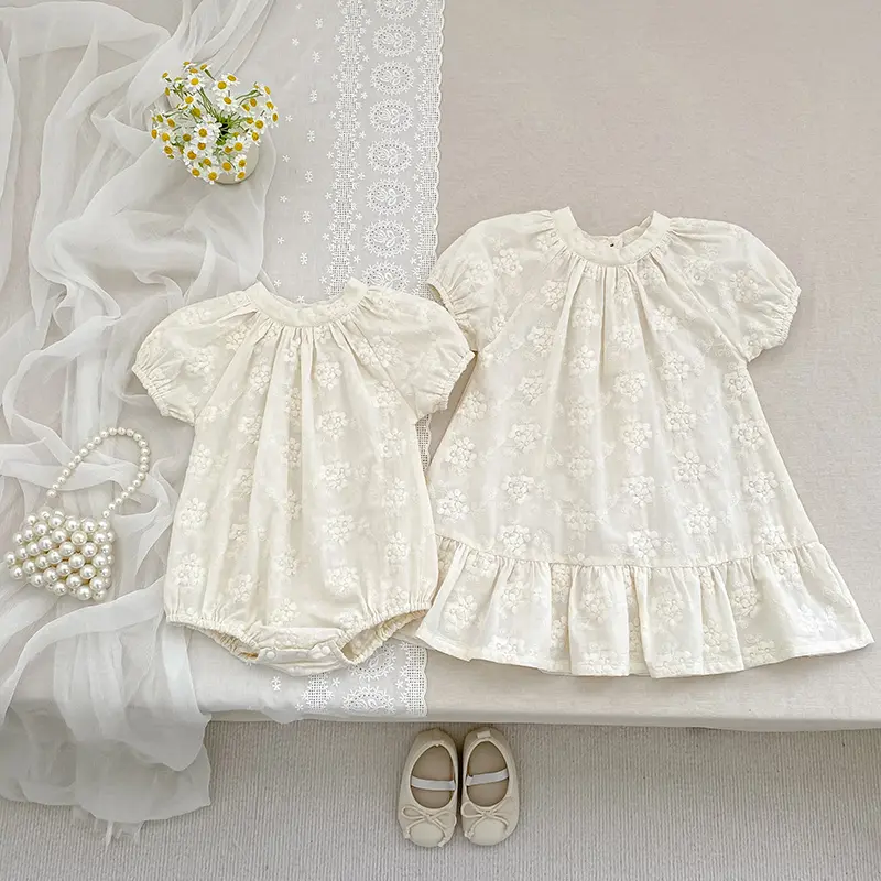 0-3Yrs Summer Baby Clothes Newborn Girls Rompers Cotton Embroidery Baby Girls Bodysuit Infant Girls Outfits Girl Bodysuit Korean