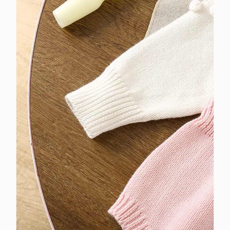 Autumn Lovely Heart Jumpsuit Infant Baby Girl Knitted Clothes Love Romper Bodysuit Outfit Spring Cotton Knitted Sweater Bodysuit