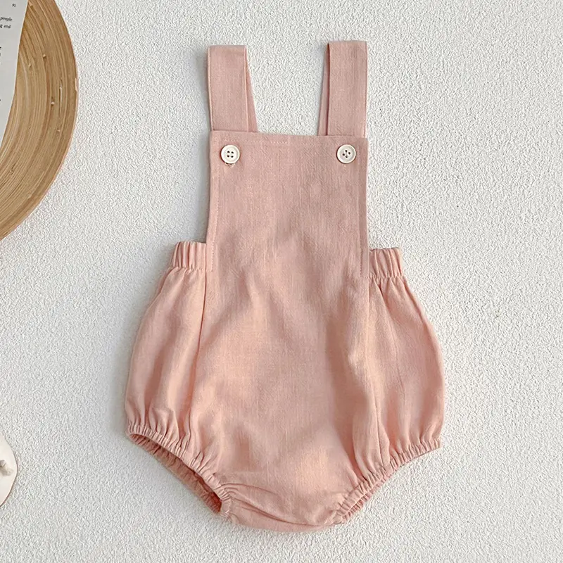 Summer Newborn Kids Baby Girls Boys Rompers Infant Kids Baby Boys Girls Sleeveless Solid Color Rompers Clothes