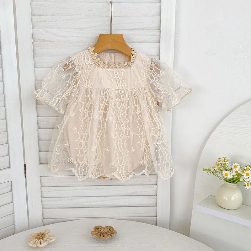 New Sisters Dress Toddler Baby Girls Lace Princess Dresses Summer Girl Baby Suit Infant Children Cotton Sisters Twins Clothing