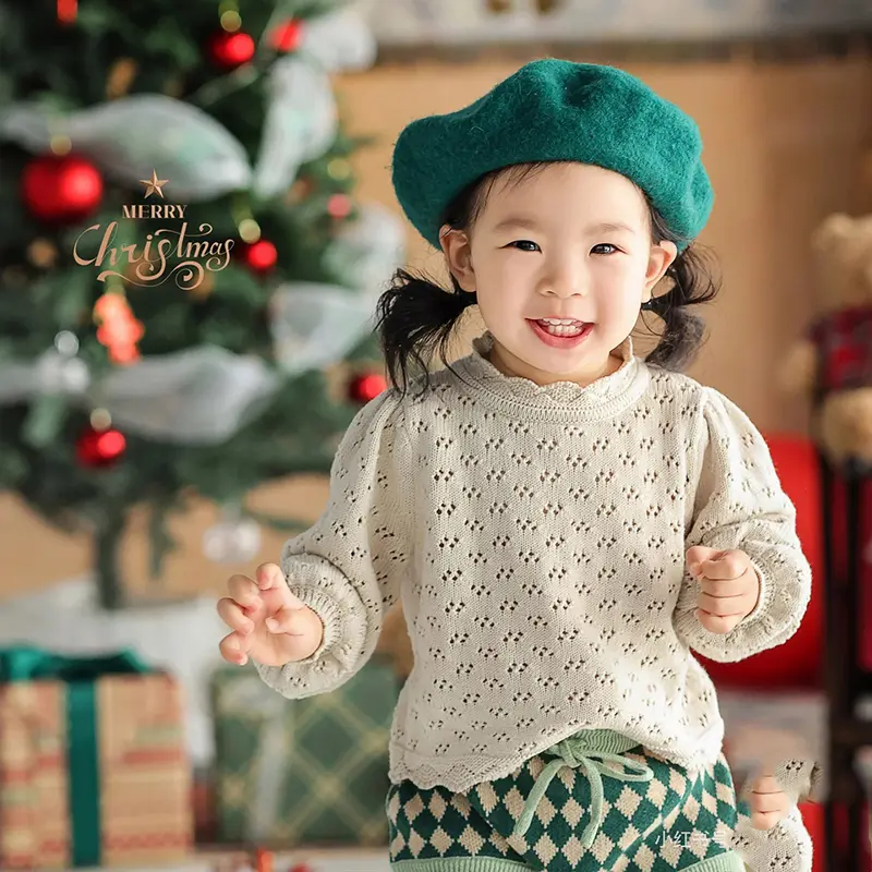 Autumn Children Baby Loose Sweater Knit Winter Hollowed Out Baby Girl Clothes Round Neck Kids Toddler Girl Pullover Baby Outer